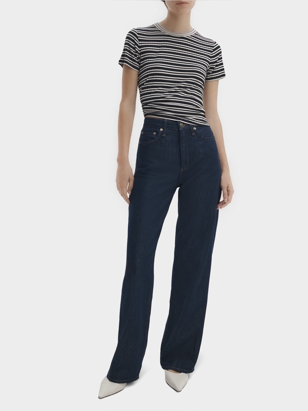 Rag & Bone Featherweight Logan Mid-rise Wide Leg Jean in Rinse (US 8/29)